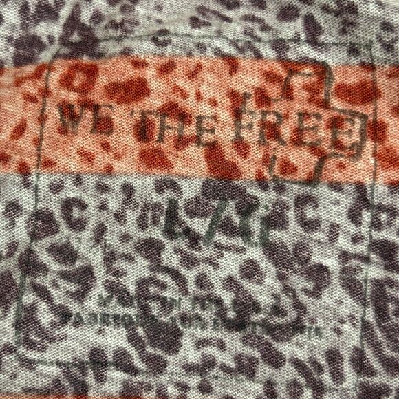 We The Free V-Neck Tee Sz Large Red Purple Long Sleeve - Picture 5 of 6